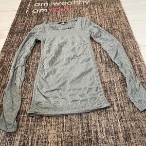 Marithe Francois Girbaud Grey Long Sleeve Top